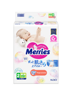 Подгузники Merries S 4-8кг, 70шт