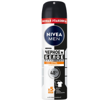 Антиперспирант-спрей Nivea Men Черное и белое Невидимый Extra, 150мл