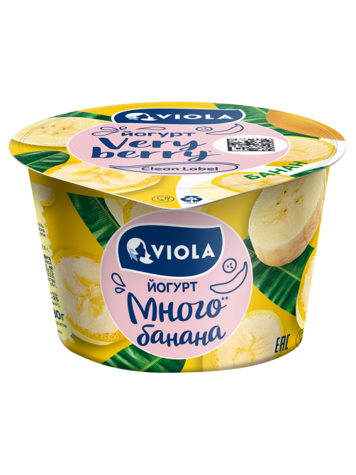 Йогурт Viola банан 2.6%, 180г
