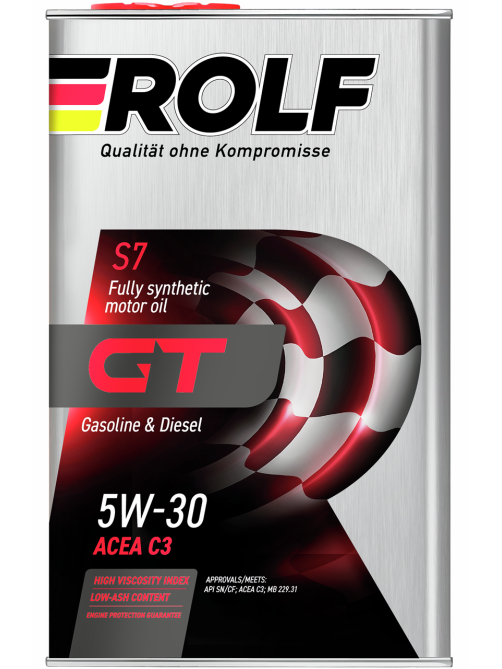 Масло моторное Rolf GT Sae 5W-30 Api SN/CF синтетическое, 1л