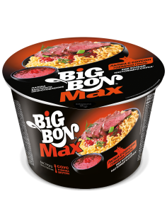 Лапша быстрого приготовления Big Bon Max С говядиной, 95г