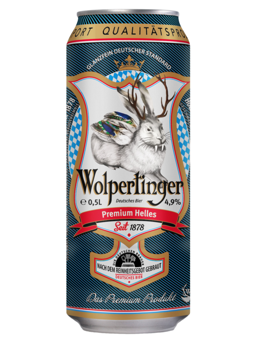 Пивной напиток Wolpertinger Premium Helles светлое, 0.5л