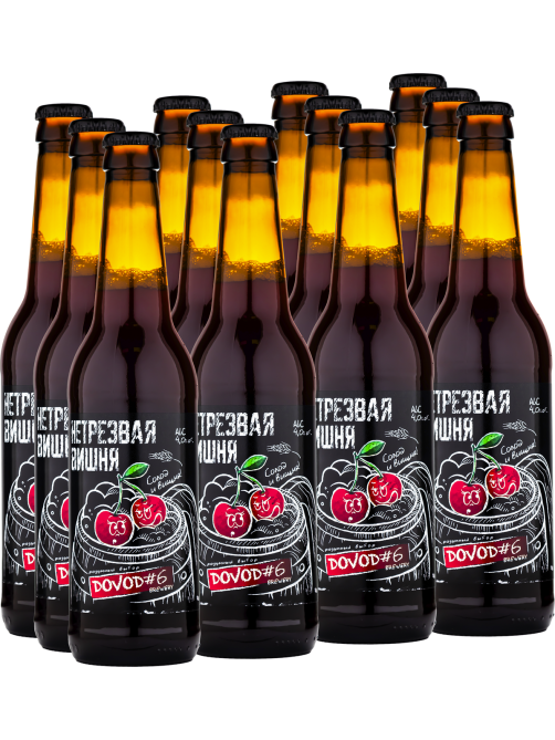 Пивной напиток Dovod Brewery нетрезвая вишня, 0.45л