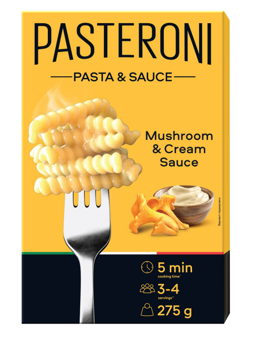 Макароны Pasteroni Джирандоле №124 сливочно-грибной соус, 275г