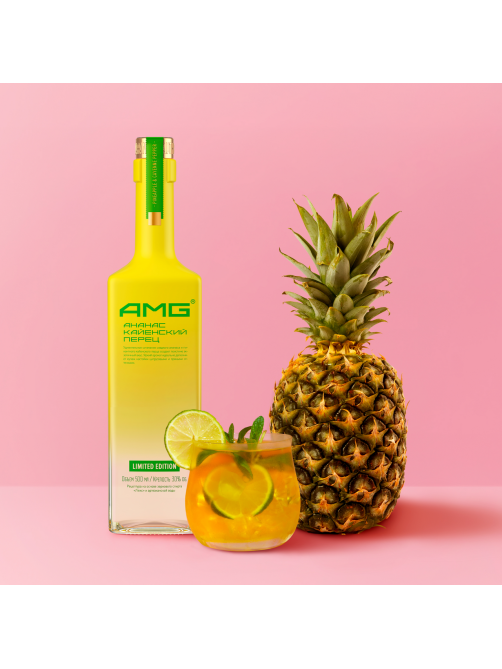 Настойка AMG ананас и кайенский перец полусладкая, 0.5л