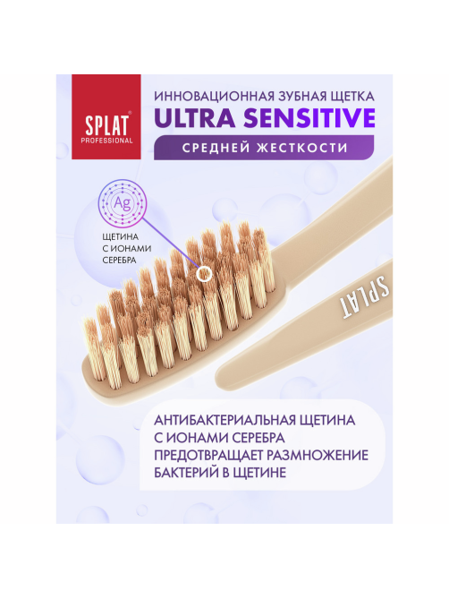 Зубная щетка Splat Professional Sensitive средняя, 1шт