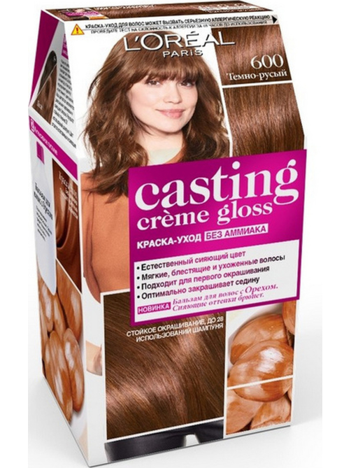 Краска для волос L'Oreal Paris Casting Creme Gloss 600 Темно-русый, 273мл