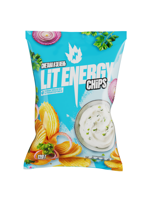 Чипсы Lit Energy сметана и зелень, 120г
