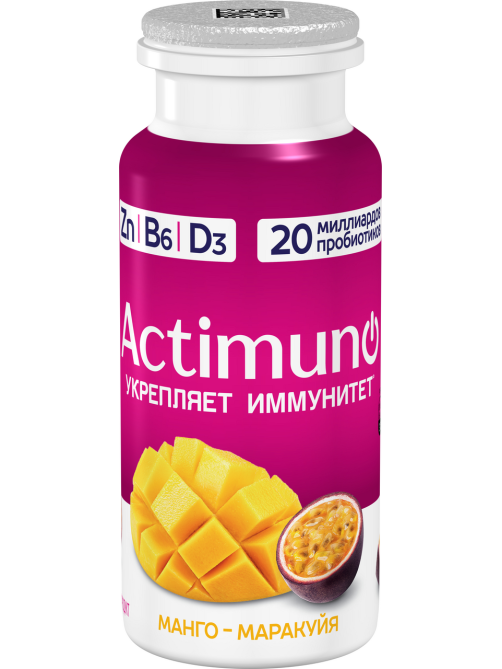 Напиток функциональный Actimuno манго-маракуйя 1.5%, 95г