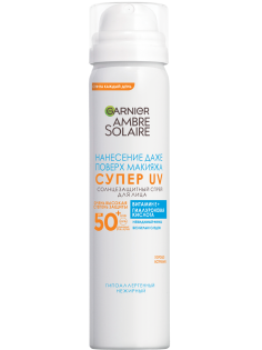 Спрей для лица Garnier Ambre Solaire солнцезащитный SPF 50, 75мл