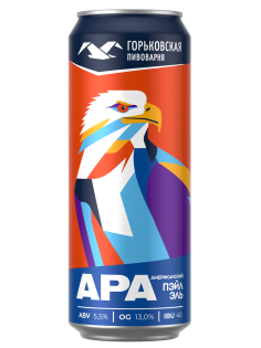 Пиво Горьковская пивоварня APA Эль светлое, 0.45л