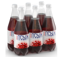 Вода Псыж с соком граната минеральная газированная, 1л x 6 шт