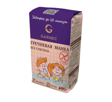 Крупа манная Garnec гречневая без глютена, 450г