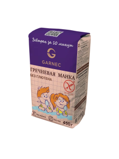 Крупа манная Garnec гречневая без глютена, 450г