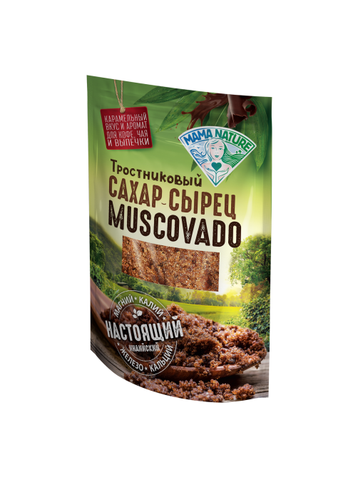 Сахар-сырец Mama Nature Мусковадо тростниковый, 500г