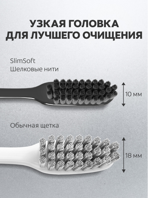 Зубная щетка Colgate Шелковые Нити с древесным углем для здоровья десен, мягкая, черная, промоупаковка 1+1