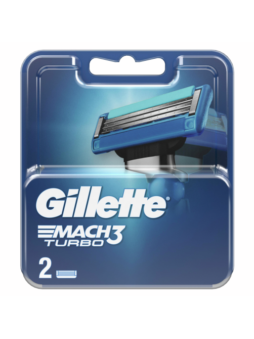 Кассета для бритвенного станка Gillette Mach3 Turbo, 2шт