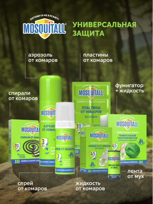 Лента липкая Mosquitall от мух, 4шт