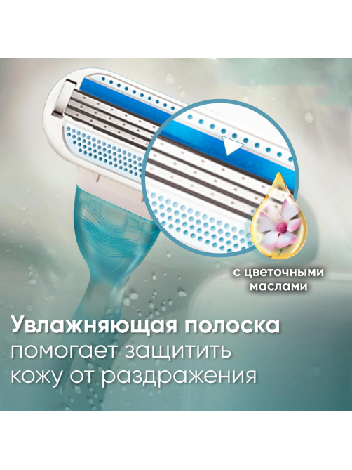Бритва Gillette Venus 3 женская + 3 сменные кассеты