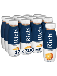 Нектар Rich апельсиновый, 300мл x 12 шт
