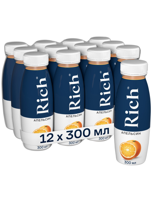 Нектар Rich апельсиновый, 300мл x 12 шт
