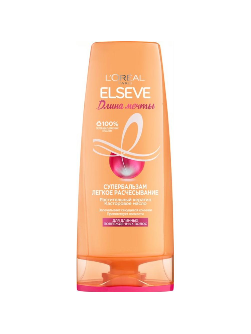 Бальзам для волос L'Oreal Paris Elseve Легкое расчесывание длина мечты для длинных поврежденных волос, 400мл
