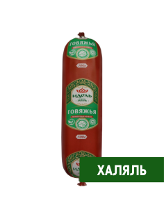 Колбаса говяжья Идель Халяль полукопченая, 500г