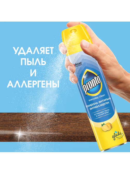 Полироль для мебели Pronto Антипыль и антиаллерген, 250мл