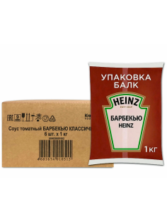 Соус Heinz Барбекю, 1кг х 6 шт