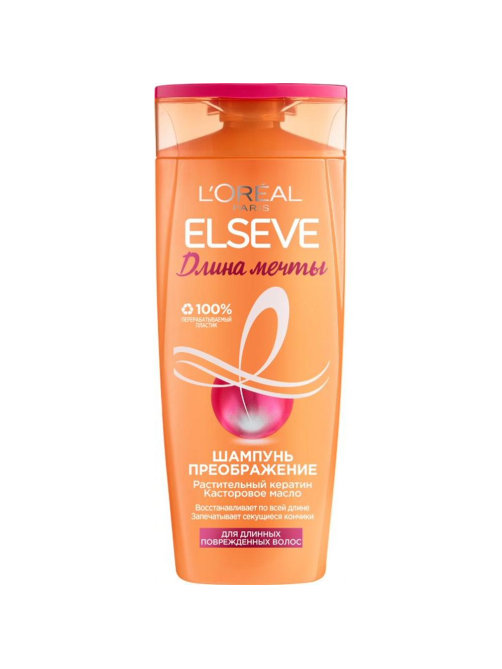 Шампунь L'Oreal Paris Elseve Длина Мечты для длинных поврежденных волос с кератином, 400мл