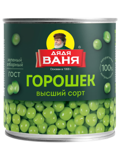 Горошек зеленый Дядя Ваня высший сорт, 400г