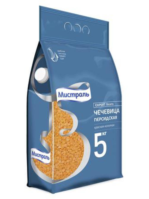 Чечевица Мистраль Персидская красная колотая, 5кг