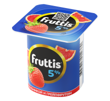 Продукт йогуртный Fruttis клубника и грейпфрут 5%, 115г