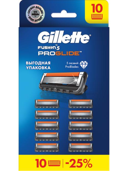 Кассеты сменные Gillette Fusion 5 Proglide, 10шт