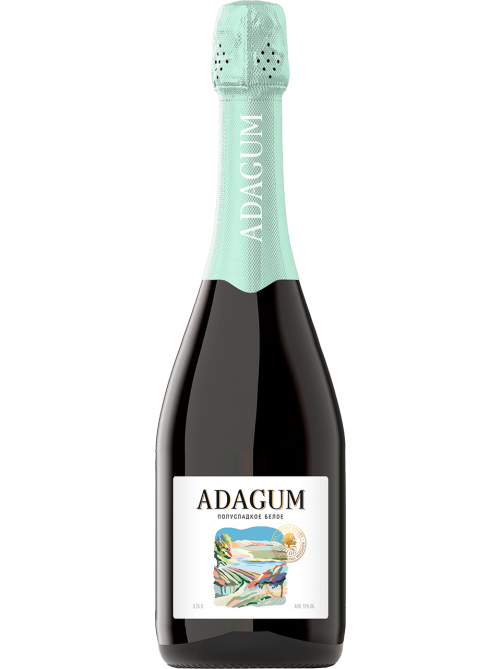 Вино игристое Adagum белое полусладкое, 0.75л