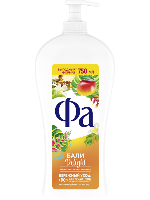 Крем-гель для душа Фа Бали Delight, 750мл