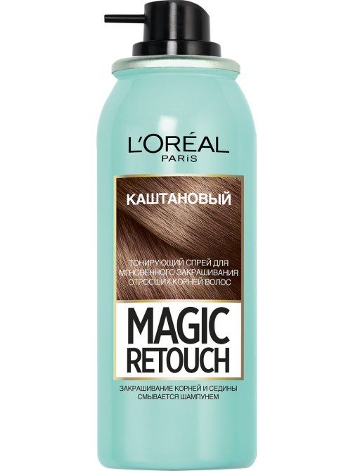 Спрей тонирующий L'Oreal Paris Magic Retouch Каштановый для мгновенного закрашивания отросших корней, 75мл