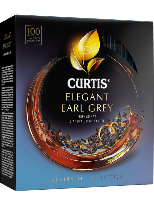 Чай черный Curtis Elegant Earl Grey пакетированный (1.7г x 100шт), 170г