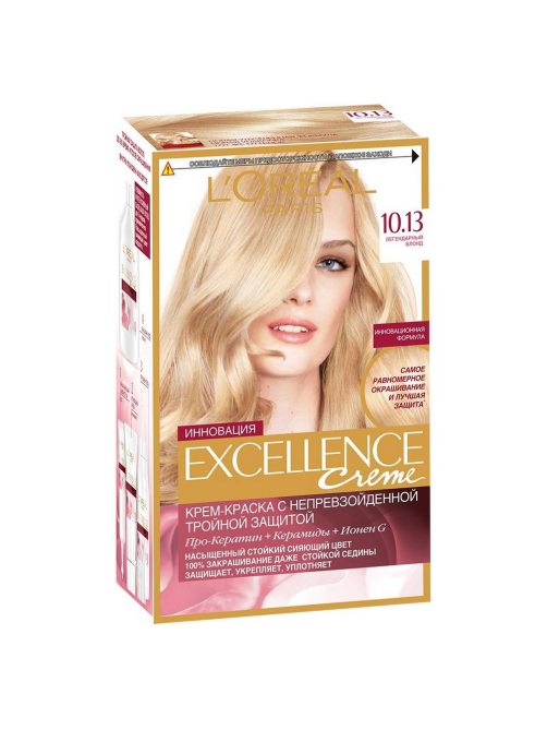 Крем-краска для волос L'Oreal Paris Excellence creme 10.13 Легендарный блонд, 176мл