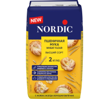 Мука пшеничная Nordic хлебопекарная высший сорт, 2кг