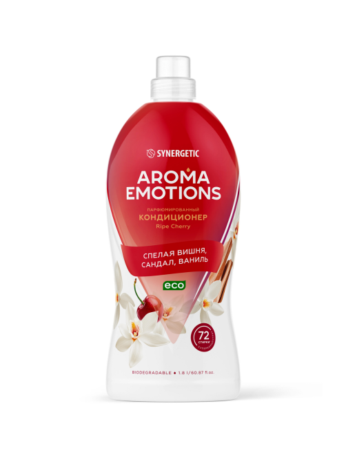 Кондиционер для белья Synergetic Emotions Ripe Cherry концентрат, 1.8л