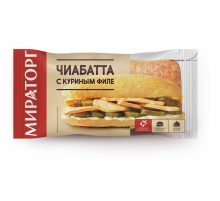 Чиабатта Мираторг с куриным филе, 165г