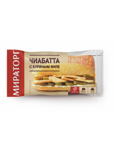 Чиабатта Мираторг с куриным филе, 165г