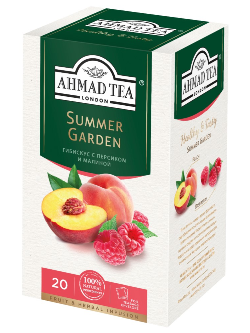 Чай травяной Ahmad Tea Гибискус-персик-малина (1.8г x 20шт), 36г