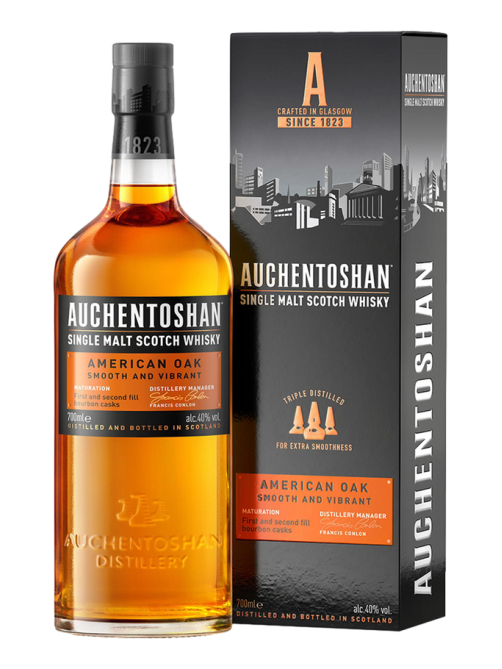 Виски шотландский Auchentoshan American Oak в подарочной упаковке, 0.7л