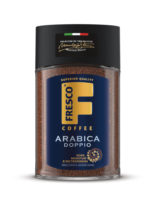 Кофе Fresco Arabica Doppio молотый в растворимом, 100г