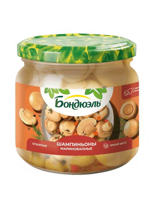 Шампиньоны Бондюэль маринованные, 350г