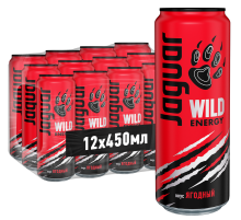 Энергетический напиток Jaguar Wild Energy ягодный, 450мл x 12 шт