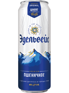 Пиво Эдельвейс Эль светлое пшеничное, 0.43л