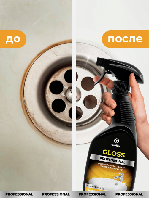 Средство для сан узлов Grass Gloss Professional чистящее, 600мл